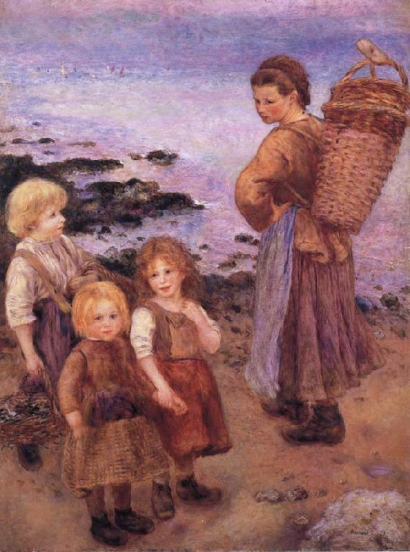 Mussel Fishers at Berneval, Pierre-Auguste Renoir